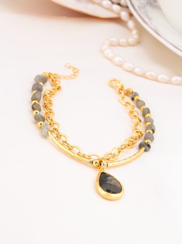L'Atelier de Gaia Vergulde enkelketting met edelstenen