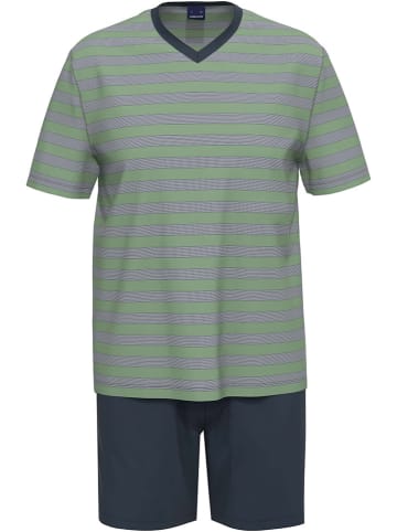 Ammann Pyjama in Dunkelblau/ Grün