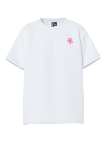 Pieces Shirt "Alifi" wit/lichtroze/geel