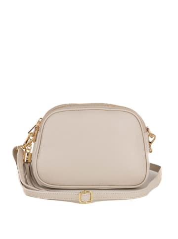 Pia Sassi Leren schoudertas "Monte Sparagio" crème - (B)23 x (H)17 x (D)7 cm