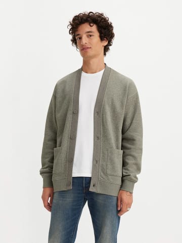 Levi's Cardigan in Grau/ Oliv