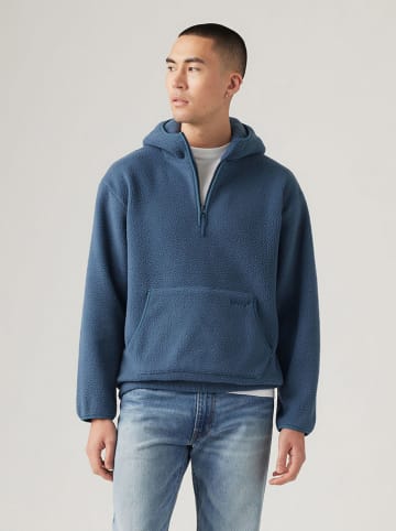 Levi's Fleece trui donkerblauw