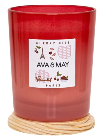 AVA & MAY Duftkerze "Cherry Kiss" in Rot - 180 g