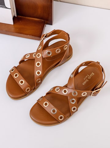 Sixth Sens Sandalen in Hellbraun
