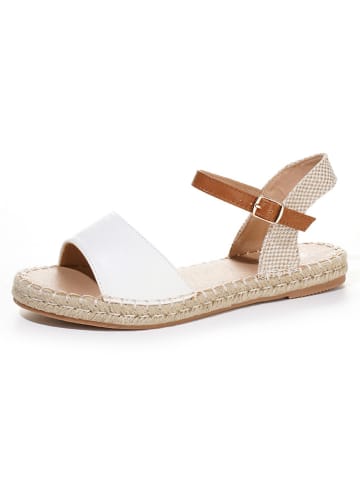 C'M Espadrilles in Weiß/ Hellbraun