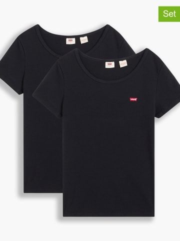 Levi's 2er-Set: Shirts in Schwarz