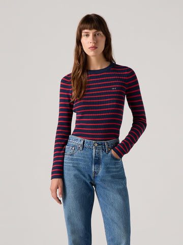 Levi's Longsleeve in Dunkelblau/ Rot