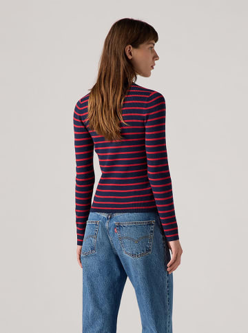 Levi's Longsleeve in Dunkelblau/ Rot