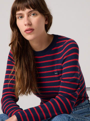 Levi's Longsleeve in Dunkelblau/ Rot