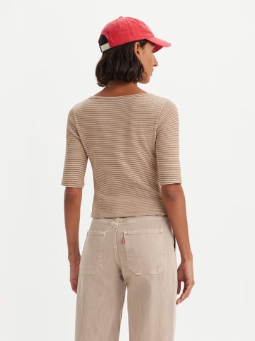 Levi's Koszulka w kolorze karmelowo-białym