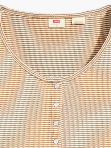 Levi's Koszulka w kolorze karmelowo-białym