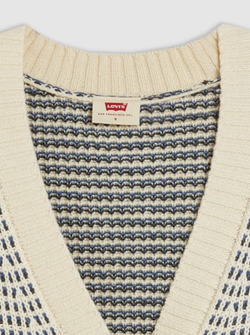 Levi's Cardigan in Creme/ Blau/ Schwarz