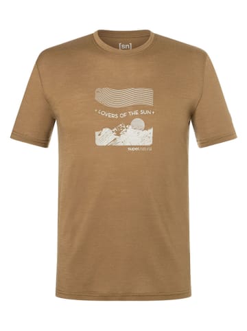 super.natural Funktionsshirt "Sun Lovers" in Hellbraun