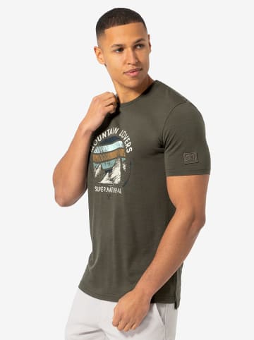 super.natural Funktionsshirt "Northern Lights" in Khaki