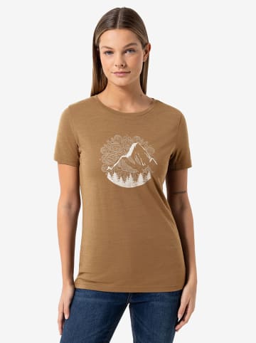 super.natural Funktionsshirt "Mountain Mandala Tree" in Hellbraun