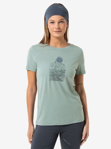 super.natural Functioneel shirt "Preikestolen Cliffs" saliegroen