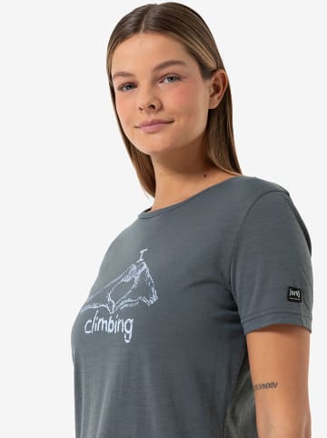 super.natural Functioneel shirt "I Love Climbing" grijs