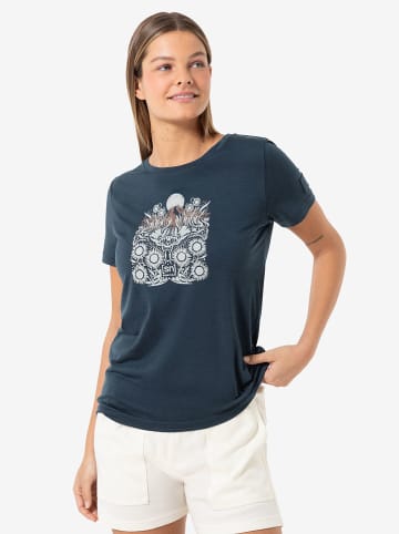 super.natural Funktionsshirt "Mount Flower" in Dunkelblau