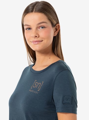 super.natural Funktionsshirt "Lines" in Dunkelblau