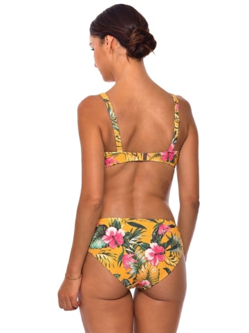 Livia Monte-Carlo Biustonosz bikini "Saleya" w kolorze żółtym ze wzorem