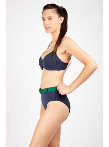 Livia Monte-Carlo Bikini-Hose "Gaby" in Dunkelblau/ Grün