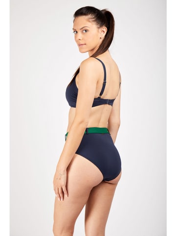 Livia Monte-Carlo Bikini-Hose "Gaby" in Dunkelblau/ Grün
