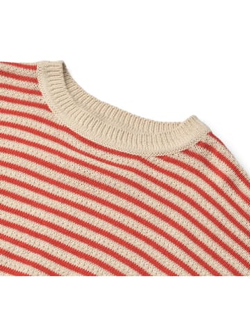 Wheat Pullover "Leise" in Beige/ Rot