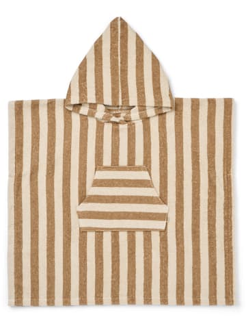 Wheat Poncho "Swim stripe" in Creme/ Beige