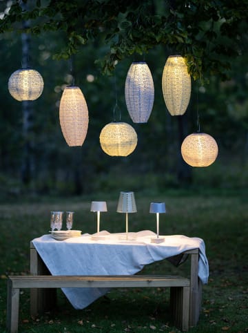 STAR Trading Solarny lampion LED "Festa" w kolorze beżowym
