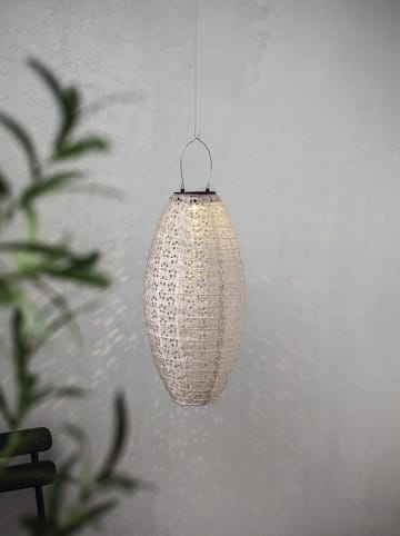 STAR Trading LED-Solar-Laterne "Festa" in Beige - (B)20 x (H)40 cm
