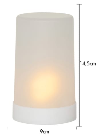 STAR Trading Kunststof ledkaars "Flame Candle" wit