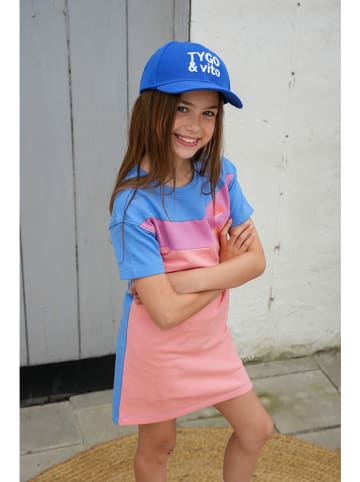 Tygo & Vito Kleid "Nelly" in Orange/ Hellblau
