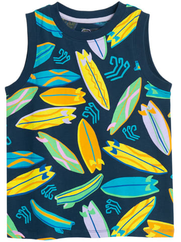 COOL CLUB Top geel/donkerblauw/blauw