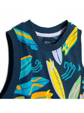 COOL CLUB Top geel/donkerblauw/blauw