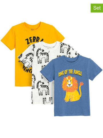 COOL CLUB 3er-Set: Shirts in Gelb/ Blau/ Weiß