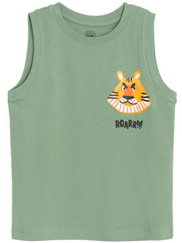 COOL CLUB 2er-Set: Tops in Weiß/ Orange/ Khaki