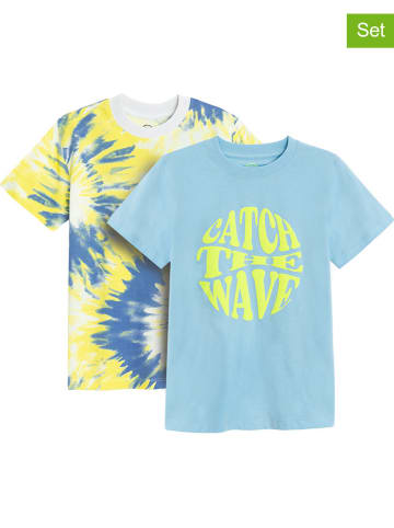 COOL CLUB 2er-Set: Shirts in Weiß/ Gelb/ Hellblau