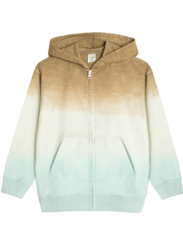 COOL CLUB Sweatjacke in Weiß/ Hellblau/ Beige