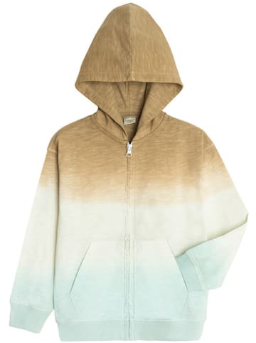 COOL CLUB Sweatjacke in Weiß/ Hellblau/ Beige