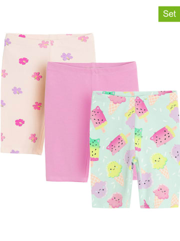COOL CLUB 3er-Set: Leggings in Türkis/ Rosa