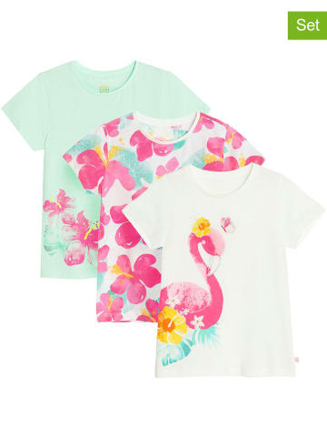 COOL CLUB 3er-Set: Shirts in Pink/ Türkis/ Weiß
