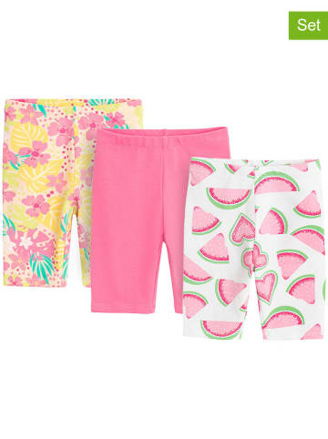 COOL CLUB 3-delige set: leggings wit/lichtroze/geel