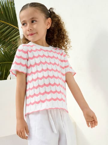 COOL CLUB Strickshirt in Rosa/ Weiß