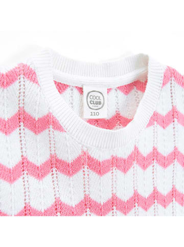 COOL CLUB Gebreid shirt lichtroze/wit