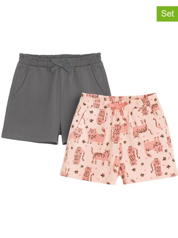 COOL CLUB 2-delige set: shorts lichtroze/antraciet