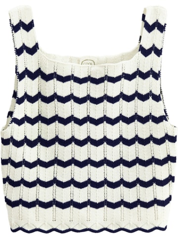 COOL CLUB Stricktop in Creme/ Dunkelblau