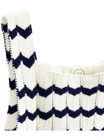 COOL CLUB Stricktop in Creme/ Dunkelblau