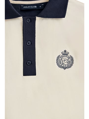 Polo Club Poloshirt in Creme/ Dunkelblau