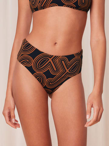 Triumph Bikini-Hose in Schwarz/ Camel