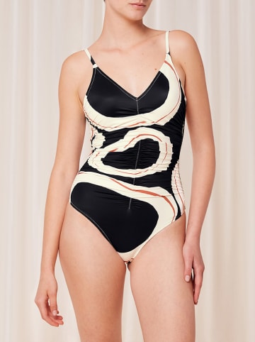 Triumph Badeanzug in Schwarz/ Creme